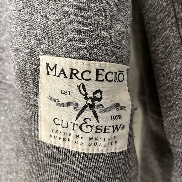 𝅺MARC ECKO mens sweatshirt, gray, 1/4 zip, in very good condition, XXL - Picture 5 of 6